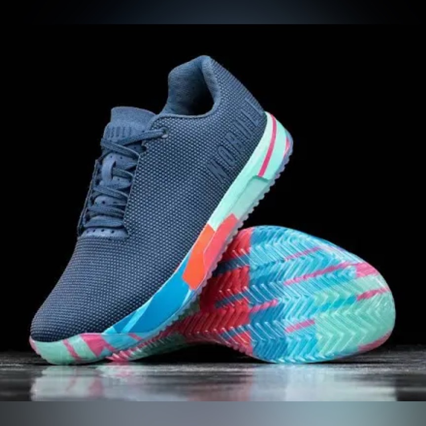 Nobull Blue Sneaker Crossfit Shoe Trainer Workout Gym Colorful Athletic Womens 6